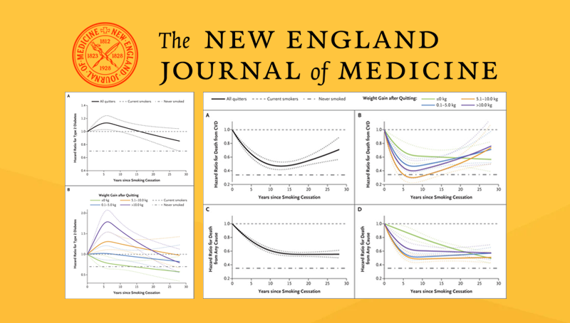 宗耕研究组揭示戒烟伴随的体重变化与2型糖尿病、死亡率之间的关系